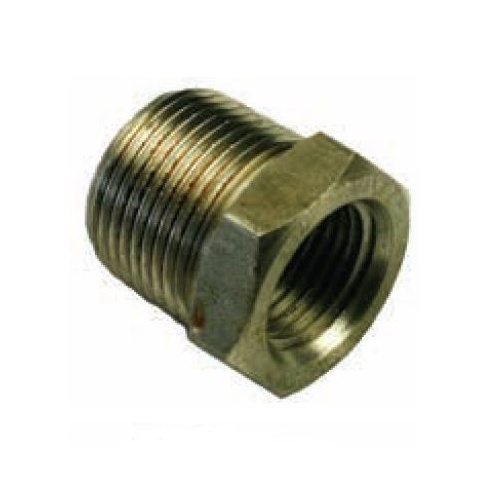 1/2" X 3/8" NPT Reducing Hexagon Head Bush, Black Finish